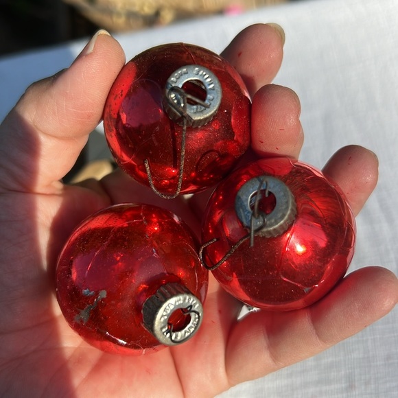 Vtg Shiny Brite Glass Christmas Tree Ornaments 12 USA made. - Picture 16 of 17